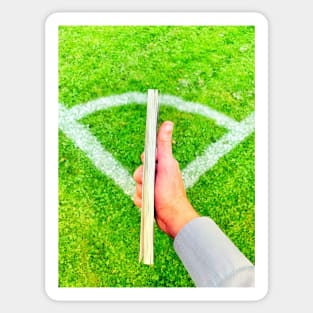 Book in a soccer field Sticker